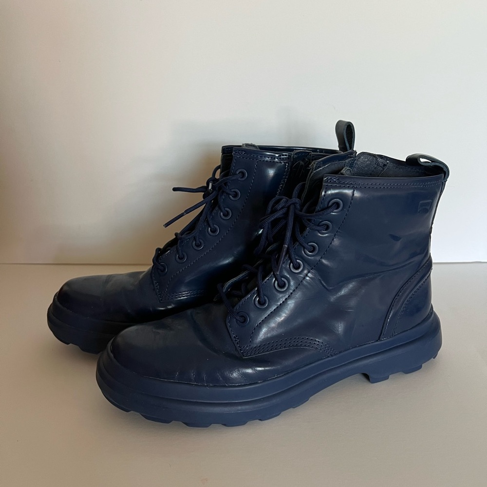 Camper Turtle Blue Ankle Boots